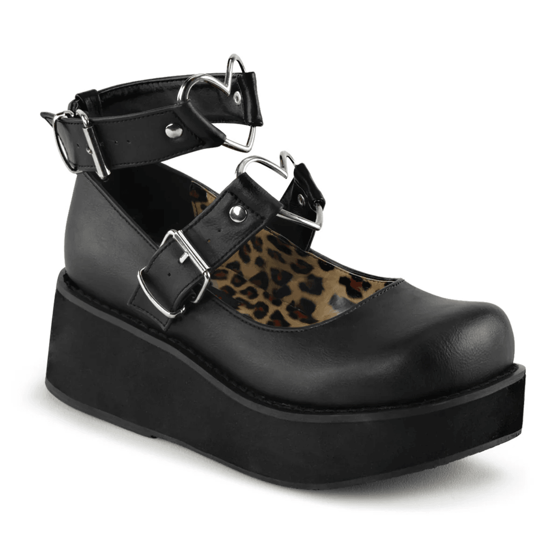 Demonia Cult Sprite-02 Black Vegan Leather