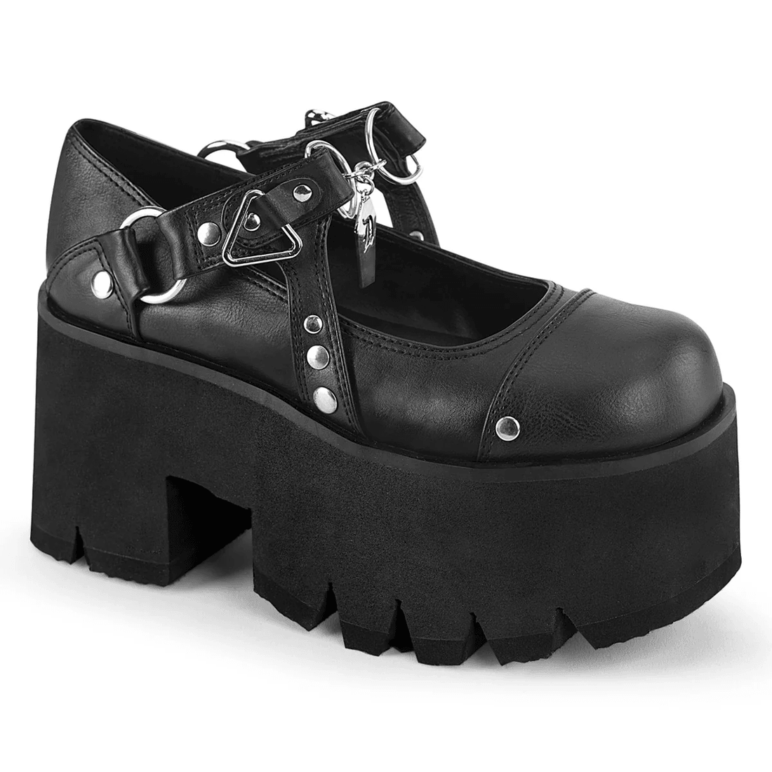 Demonia Cult Ashes-33 Black Vegan Leather