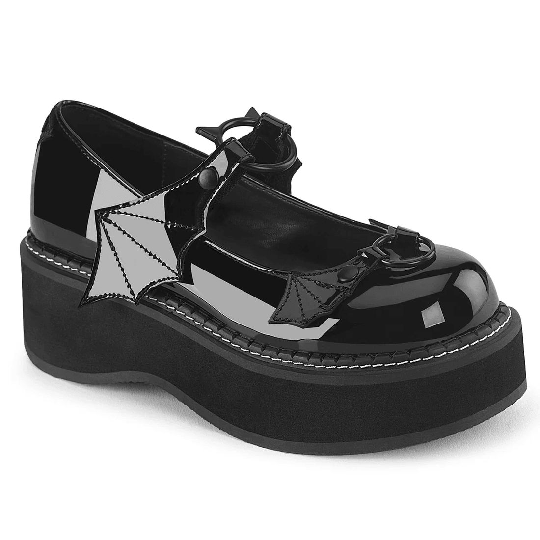 Demonia Cult Emily-23 Black Patent