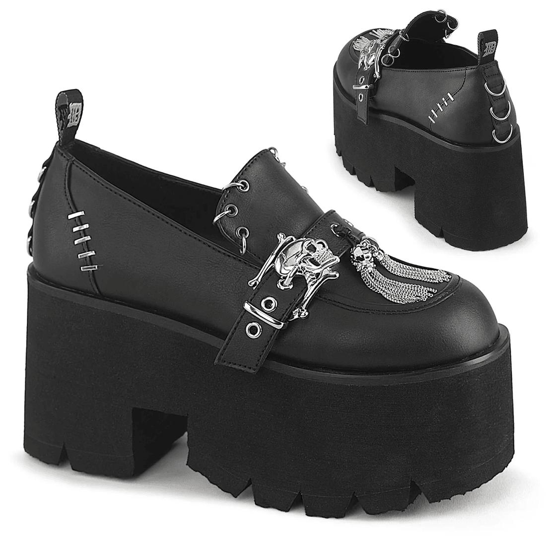 Demonia Cult Ashes-38 Black Vegan Leather