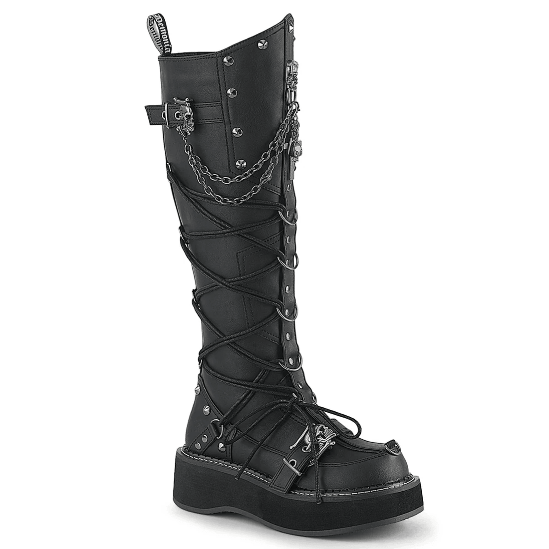 Demonia Cult Emily-221 Black Vegan Leather