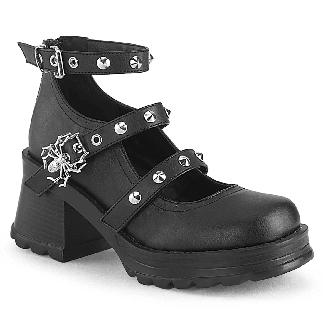 Demonia Cult Bratty-30 Black Vegan Leather