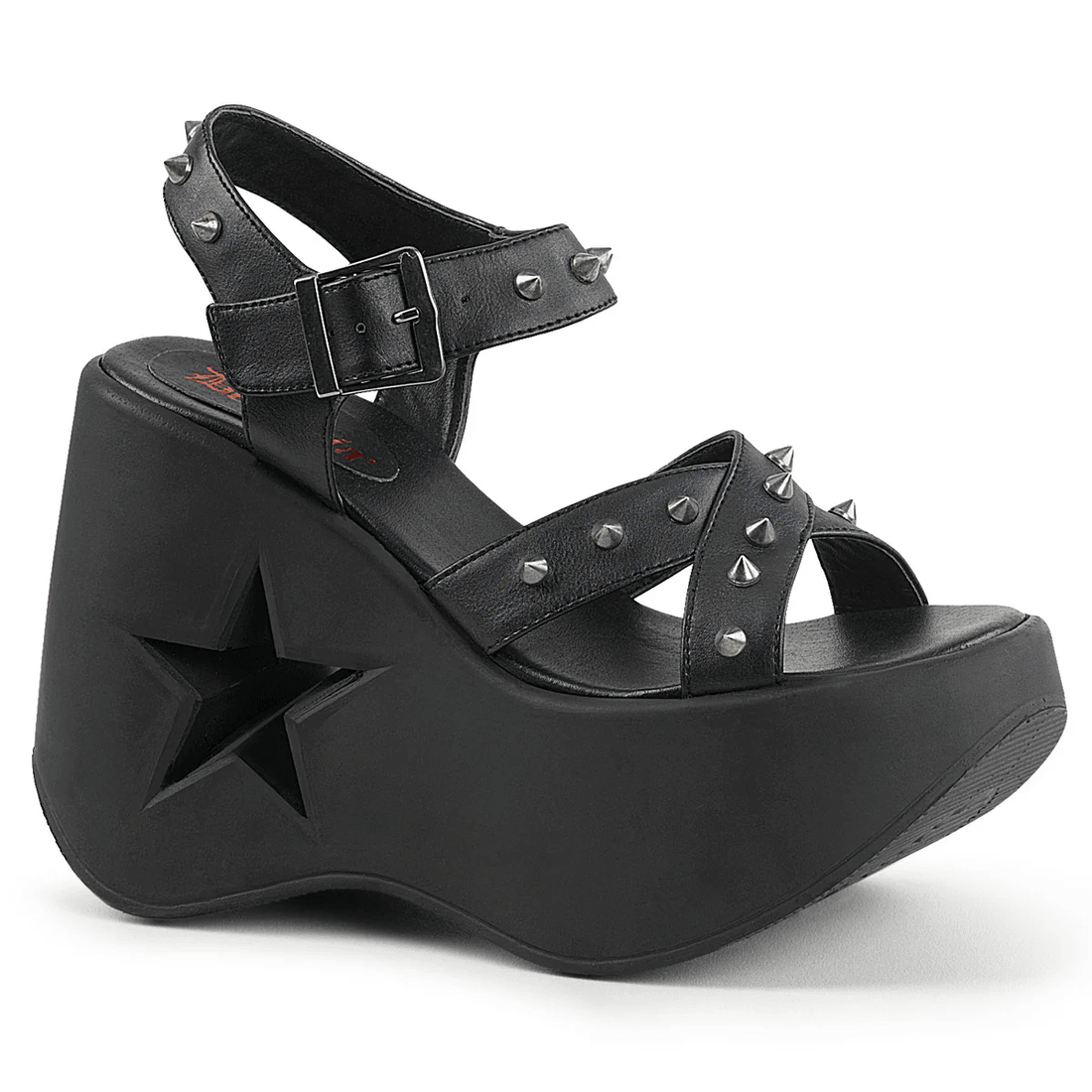 Demonia Cult Dynamite-02 Black Vegan Leather