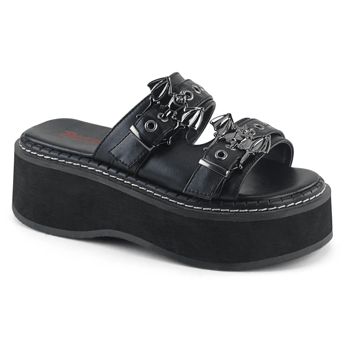 Demonia Cult Emily-100 Black Vegan Leather