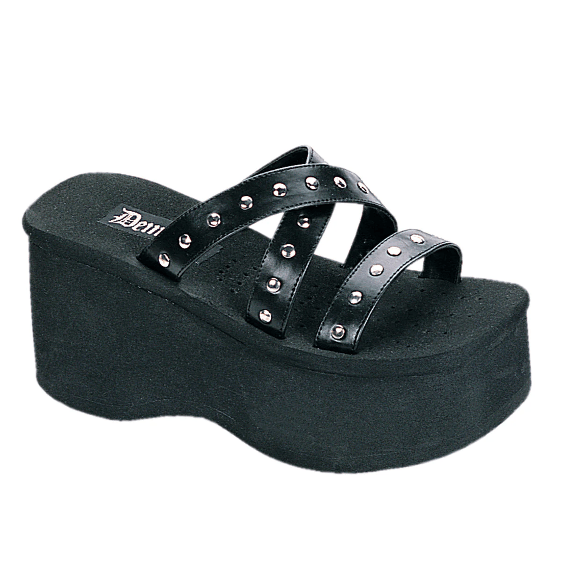 Demonia Cult Funn-19 Black Vegan Leather