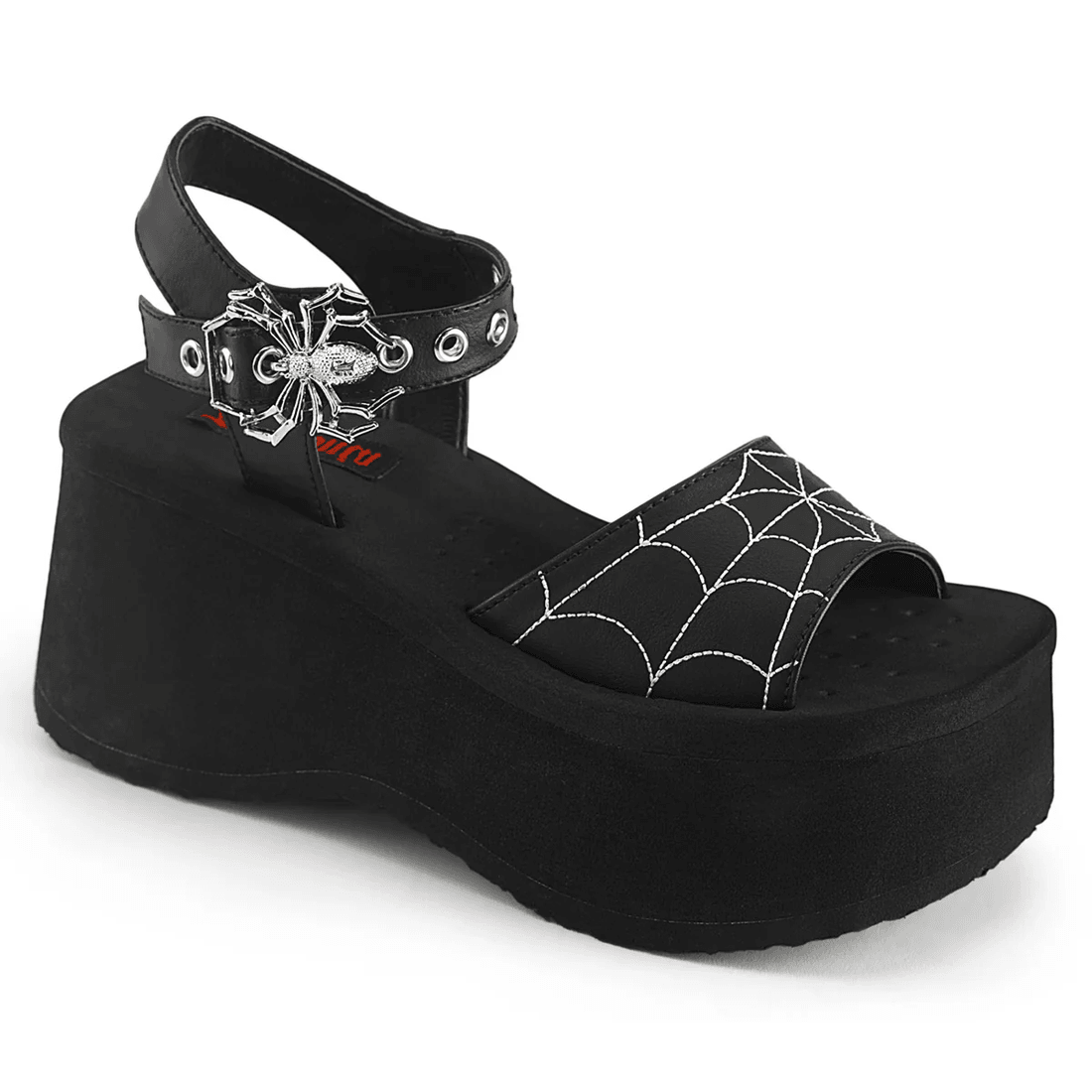 Demonia Cult Funn-10 Black Vegan Leather