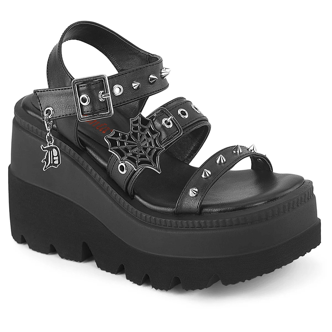 Demonia Cult Shaker-13 Black Vegan Leather