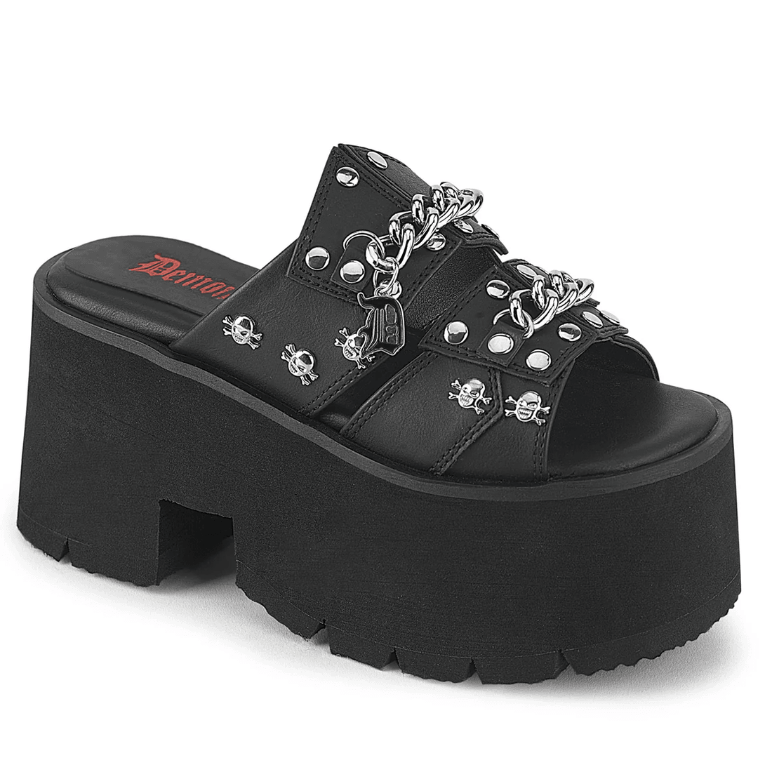 Demonia Cult Ashes-08 Black Vegan Leather