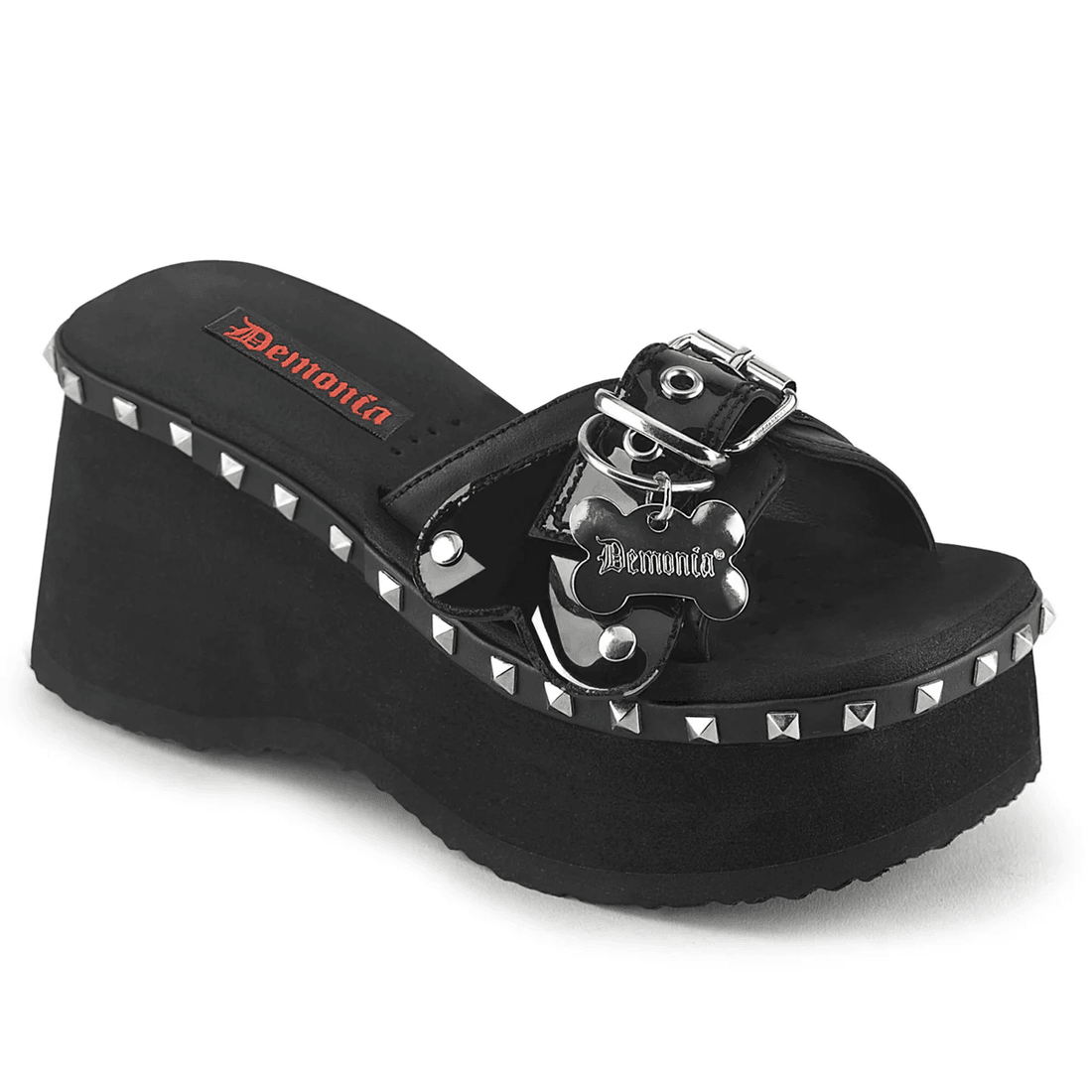 Demonia Cult Funn-28 Black Smoke TPU/Vegan Leather