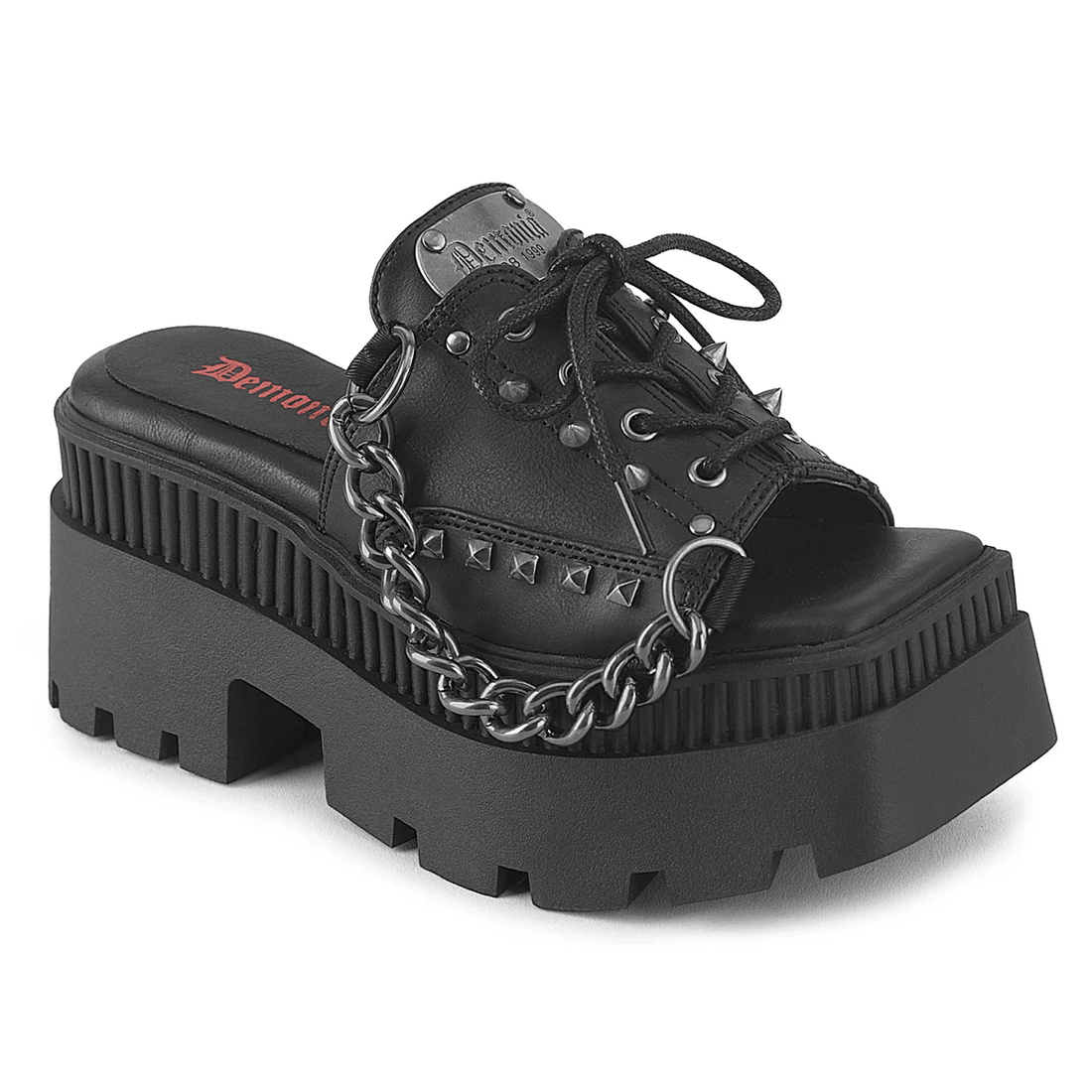 Demonia Cult Wrath-03 Black Vegan Leather