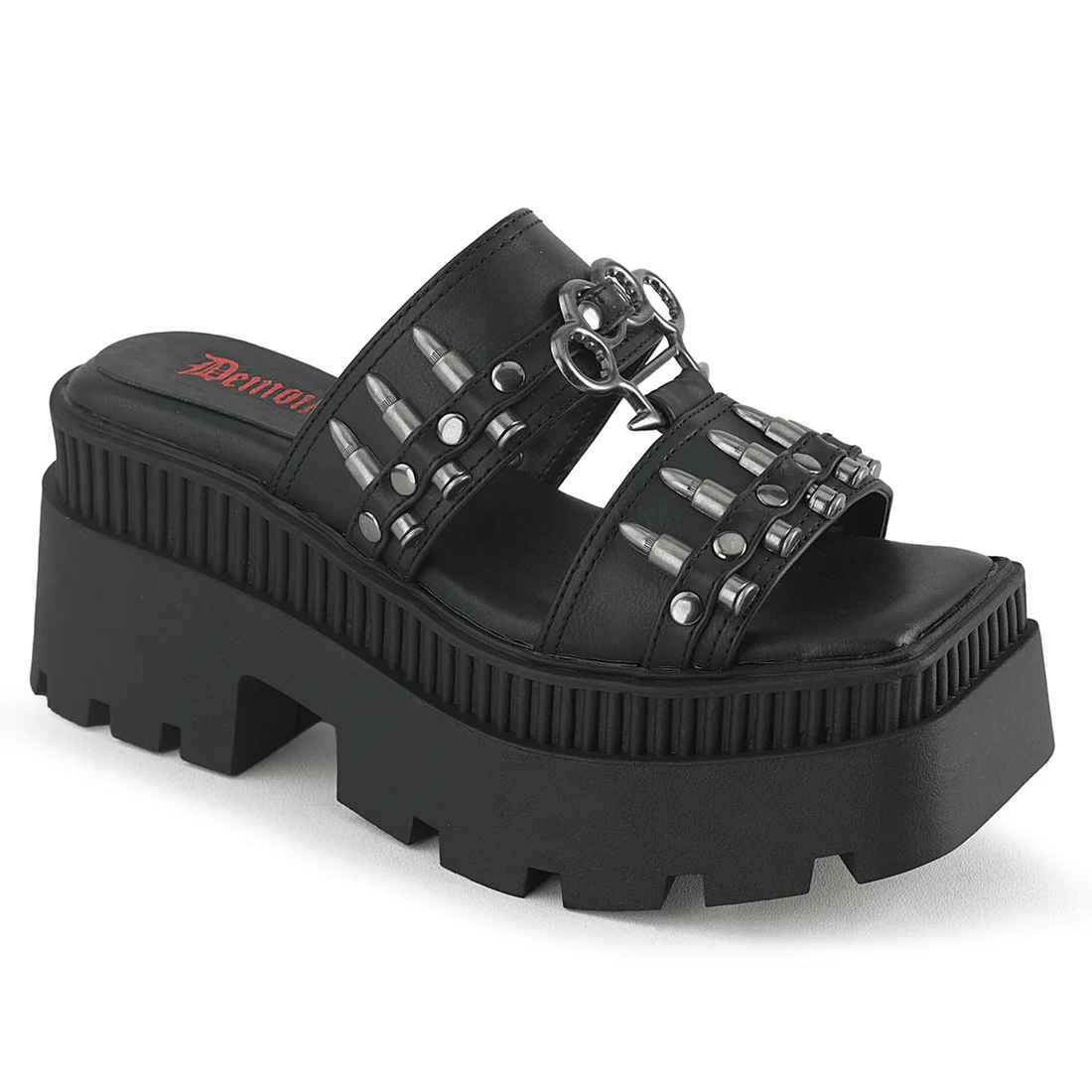 Demonia Cult Wrath-08 Black Vegan Leather