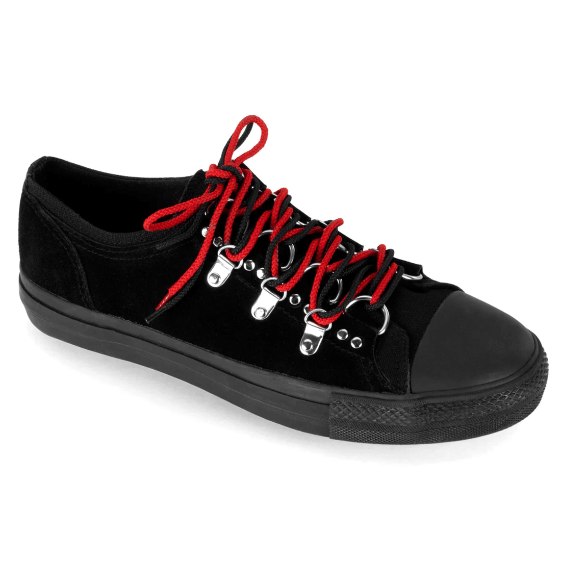 Demonia Cult Deviant-05 Black Canvas-Suede