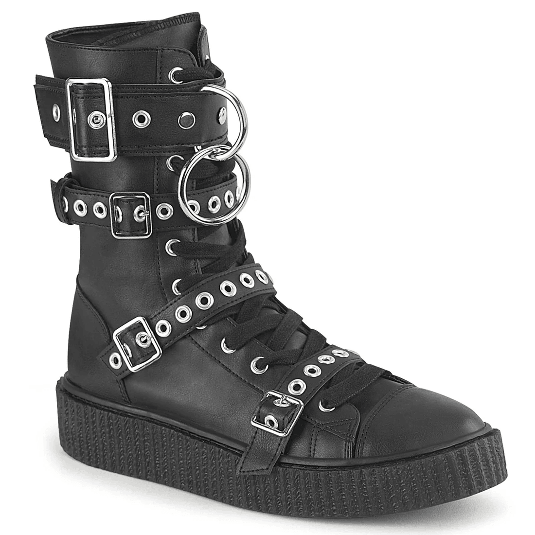 Demonia Cult Sneeker-320 Black Vegan Leather
